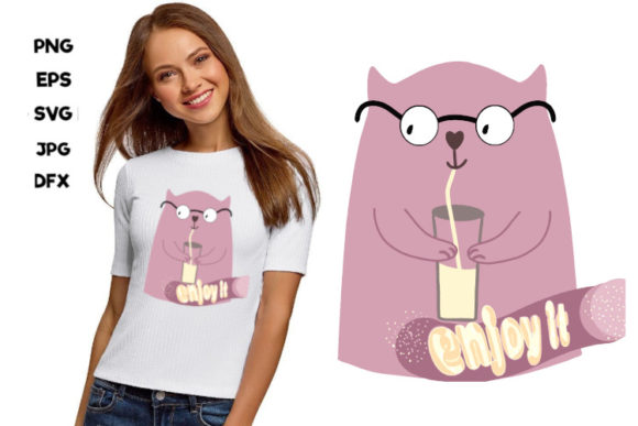 Cat Glasses Drinks, Enjoy It Embroidery Design Review