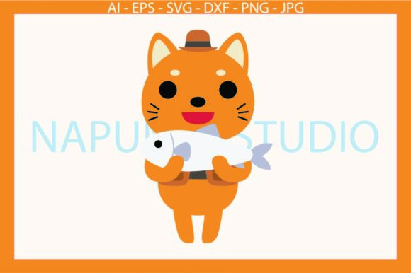 Fishing Cat SVG EPS Review for Embroidery Projects