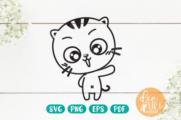 Outline Cat SVG for Embroidery Projects